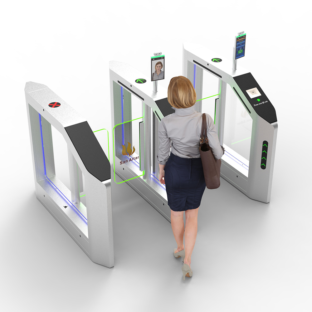 Cinema 2-Way Swing Turnstile with Face Recognition Body Temperature Measurement