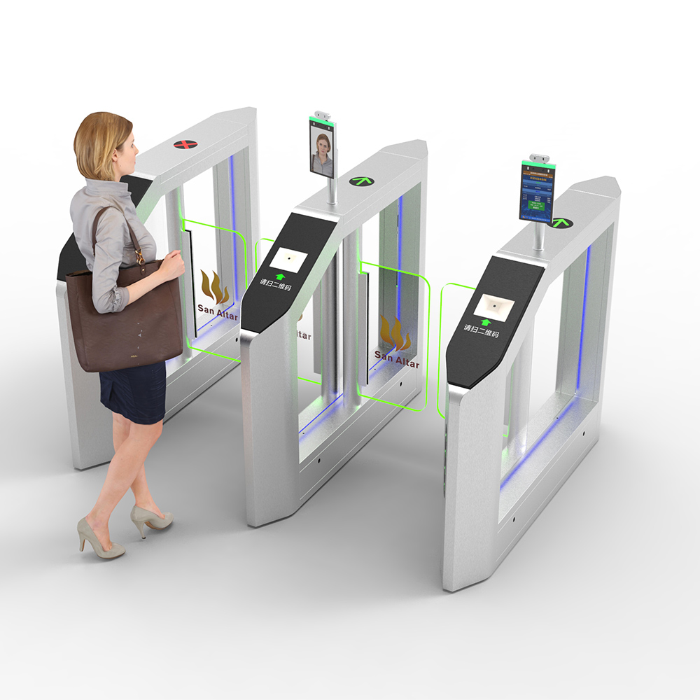 Cinema 2-Way Swing Turnstile with Face Recognition Body Temperature Measurement